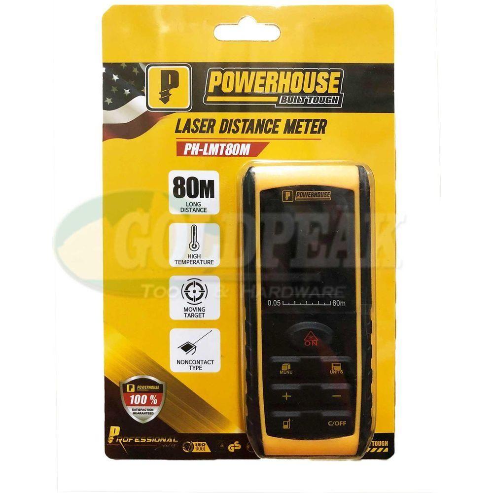 Powerhouse PH-LMT80M Laser Range Finder / Distance Measurer - Goldpeak Tools PH Powerhouse Powerhouse PH-LMT80M Laser Range Finder / Distance Measurer - Goldpeak Tools PH Powerhouse